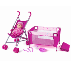 Пупсы - Игровой набор Woody Пупс с коляской и кроватью 4 в 1 (91857) Пупсы - Игровой набор Woody Пупс с коляской и кроватью 4 в 1 (91857)