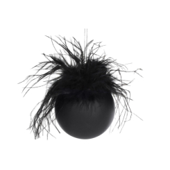 Аксессуары для праздников - Елочный шар BonaDi 8 см Черный (NY15-877) (MR63089)