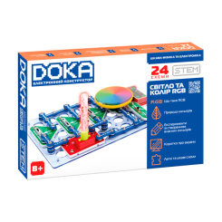 Наукові ігри, фокуси та досліди - Набір для дослідів DOKA Світло та колір rgb (D70700)