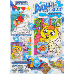 Товары для рисования - Водная раскраска Danko toys Aqua painter Котик с аквариумом (AQP-01-08U) Товары для рисования - Водная раскраска Danko toys Aqua painter Котик с аквариумом (AQP-01-08U)
