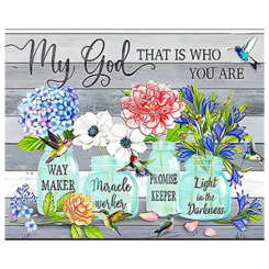 Мозаика - Алмазная картина Strateg Четыре букета 30 х 40 см (4823113868987/1HEG86905)