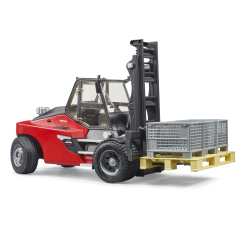 Транспорт и спецтехника - Погрузчик Bruder Linde HT160 с аксессуарами (02513)