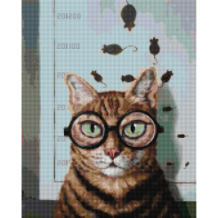 Мозаїка - Алмазна мозаїка Brushme Lucia Heffernan Перевірка зору котика (DBS1219)