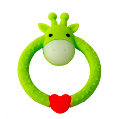 Погремушки, прорезыватели - Прорезыватель Lindo Жираф в контейнере зеленый (4890210303222)