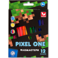 Канцтовари - ​Набір фломастерів Школярик Pixel One 12 кольорів (314022001-UA)