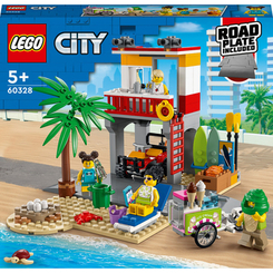 Конструкторы LEGO - Конструктор LEGO City Спасательный пост на пляже (60328)