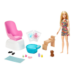 Меблі та будиночки - Ігровий набір Barbie Манікюрний салон (GHN07)