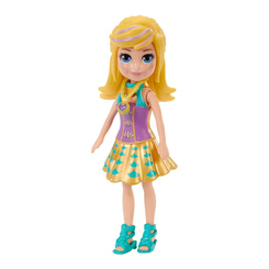 Куклы - Кукла Polly Pocket Полли в платье с желтой юбкой и фиолетовым топом (FWY19/GKL31)