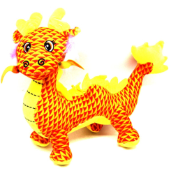 Мягкие животные - Мягкая игрушка Китайский дракон оранжевый MIC (M16280) (222676)