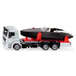 Транспорт і спецтехніка - Вантажівка іграшкова Siku з моторним човном (2715)