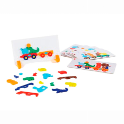 Розвивальні іграшки - Ігровий набір Guidecraft Manipulatives Поїзд зі звірятами (G5092)