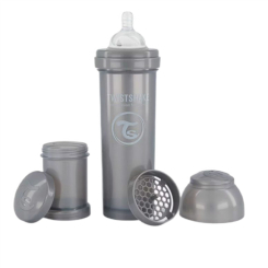 Бутылочки, соски и аксессуары - Бутылочка для кормления Twistshake Pearl grey 330 мл (78390)