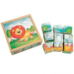 Розвивальні іграшки - Кубики Дикі тварини Bino (84174)