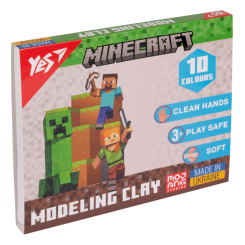 Набори для ліплення - Пластилін Yes Minecraft 10 кольорів (540662)