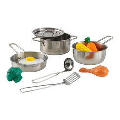 Дитячі кухні та побутова техніка - Набір дитячого посуду KidKraft Делюкс з продуктами 11 предметів (63186)