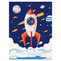 Товари для малювання - Картина за номерами Brushme Космічна ракета (KBS0112)