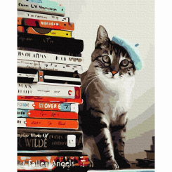 Товари для малювання - Картина за номерами Brushme Кіт читайлик (BS51708)