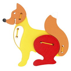 Деревянные игрушки - Шнуровка Komarov TOYS Лисичка (К130)