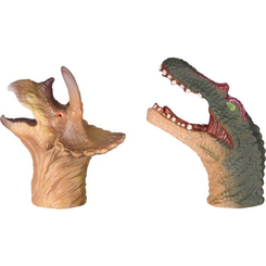 Фігурки тварин - Ігровий набір Same Toy Пальчиковий театр Спинозавр та Трицератопс (X236Ut) (X236Ut-4)