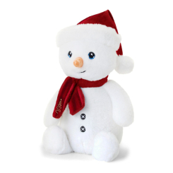 Персонажи мультфильмов - Мягкая игрушка Keel Toys Eco Снеговик с шарфом 35 см (SX6378)