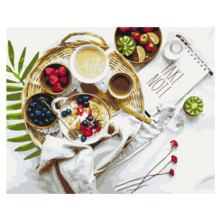 Товары для рисования - Картина по номерам Brushme Вкусности к завтраку (BS52651)