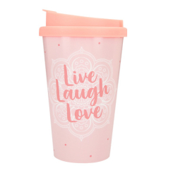 Чашки, склянки - Склянка Top Model Live laugh love 350 мл з кришкою (042180/33)