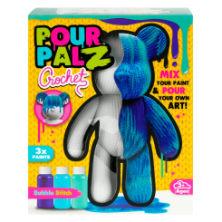 Набори для творчості - Набір для творчості ToyMonster Pour Palz Флюїд Арт Ведмедик Кольоровий вихор S4 В'язані дива (FC-G0004A)