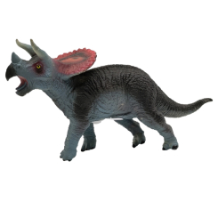 Фигурки животных - Интерактивная игрушка Bibi Toys Динозавр серо-черный с красным гребнем (762190BT/3)