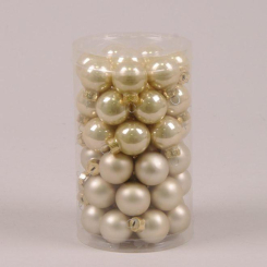 Аксесуари для свят - Кульки скляні Flora D-2,5 см. 48 шт(44522) (MR35653)