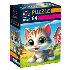 Пазлы - Пазл De.tail Забавный котенок 64 детали (DT1234-24)