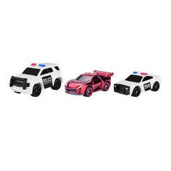 Транспорт і спецтехніка - Набір машинок Micro Machines W3 Поліцейська погоня Рубі Чейз 3 штуки (MMW0196)