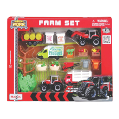 Транспорт і спецтехніка - Ігровий набір Maisto Super farm play set червоний (12565/1)