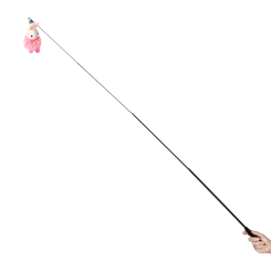 Игрушки для котов - Игрушка для котов WAUCAT Fun Teaser Удочка с зайчиком розовый (4823089377964)