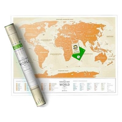 Развлекательные игры - Скретч карта мира Gold World 1DEA.me Travel Map (4820191130012)