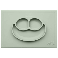 Товари для догляду - Силіконова тарілка килимок EZPZ Happy mat оливковий (HAPPY MAT SAGE)