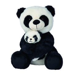 М'які тварини - М'яка іграшка Nicotoy Пухнасті звірятка з малюком Панда 28 см (5851121/1)