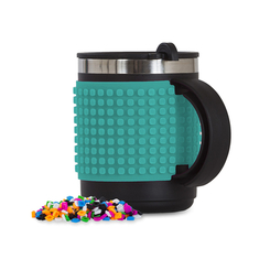 Чашки, склянки - Термочашка Pixie Crew з піксельним полем бірюзова 480 мл (PXN-02-09) (0702811692077)