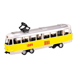 Транспорт и спецтехника - Автомодель Big Motors Городской транспорт Трамвай желтый (J0093-1)