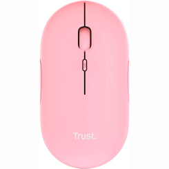 Клавіатура і миші - Мишка Trust Puck Rechargeable Ultra-Thin BT/WL Silent рожева (24125_TRUST)