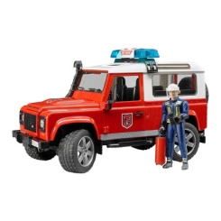 Транспорт и спецтехника - Джип Пожарный Land Rover Defender Bruder (02596)
