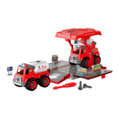 Конструкторы с уникальными деталями - Конструктор Diy spatial creativity Пожарная цистерна и автокран (CJ-1614201)
