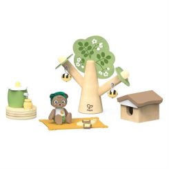 Фігурки тварин - Ігровий набір Hape Ведмедик і бджоли (E3415)