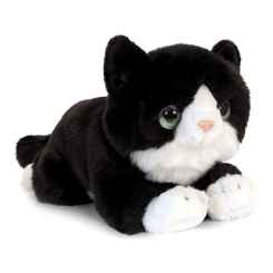 М'які тварини - М'яка іграшка Keel toys Чорне кошеня із білими лапками 32 см (SC2648)