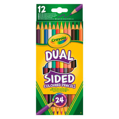Канцтовари - Набір двосторонніх кольорових олівців Crayola 12 шт (68-6100)