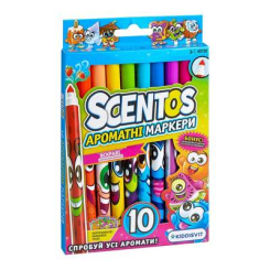 Канцтовари - Набір маркерів Scentos Для тонких ліній 10 кольорів (40720)