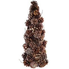 Аксессуары для праздников - Декоративная елка Шишки золотистые с натуральными шишками Bona DP42840