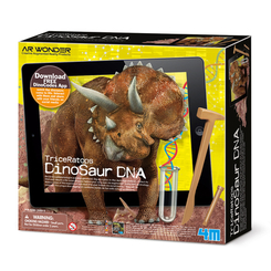 Научные игры, фокусы и опыты - Набор для исследований 4M AR wonder ДНК динозавра Трицератопс (00-07003)