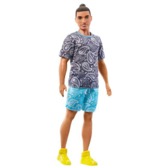 Ляльки - Лялька Barbie Fashionistas Кен у футболці з візерунком пейслі (HJT09)