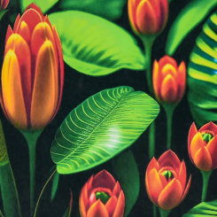 Мозаика - Алмазная картина Strateg Экзотика цветов 30 х 30 см (4823113868970/5HEE16338)