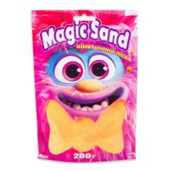 Антистресс игрушки - Кинетический песок Strateg Magic sand оранжевый 200 грамм (39401-7)